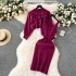 Sweater Women's Winter Set Short Long Sleeve Hoodie Fashionable Outerwear Versatile Strap Vest Skirt Two Piece Set Dress