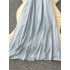 European and American style light luxury high-end camisole dress for women in summer, loose and slimming design, niche and unique large swing long skirt