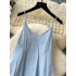 European and American style light luxury high-end camisole dress for women in summer, loose and slimming design, niche and unique large swing long skirt