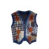 Retro ethnic style sleeveless knitted vest for women, autumn and winter, small stature, floral vintage design, trendy top