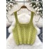 Korean knitwear for women in autumn and winter is versatile, overlapping Fried Dough Twists suspender top, foreign style, aging temperament, and waistcoat