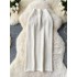 Korean style women's design sense, tie up waist, hollow out hook flower knitted half skirt, slit slim fit mid length skirt