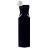 Single shoulder three-dimensional big bow temperament small dress fashionable contrasting black slim fit dress 68369