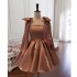 French retro fluffy skirt with bow design, waist cinching, birthday party dress, camisole dress for women 68396