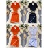 Autumn new design with contrasting color round neck slim fit and slimming short sleeved knitted shirt, high waist and hip hugging skirt two-piece set