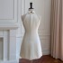 2024 Summer New Product: Apricot colored Sleeveless Daily Aging Short Style Dress for Women 68755