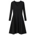 Knitted dress women's autumn and winter long sleeved 2024 new A-line skirt, mid to long length woolen dress, bottom skirt, waist cinching, slimming effect