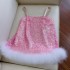 2024 Pink sequin camisole princess dress for daily wear, elegant dress for women 71350