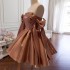 French retro fluffy skirt with bow design, waist cinching, birthday party dress, camisole dress for women 68396