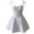 2024 summer new white short strapless dress dress, daily wearable dress for women 68544