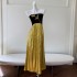 2024 Spring/Summer New Product Gold Long Strap strapless Daily Vacation Dress 68438