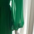 2024 Summer New Product Forest Green Long Sleeve V-neck Waist Collection Daily Long Dress for Women 68725