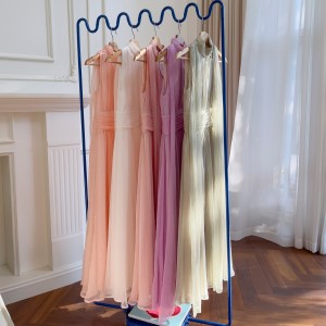 New socialite style elegant temperament waist cinched long skirt French retro banquet dress long skirt 67277