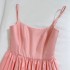 2024 summer new pink sleeveless long suspender dress with waist cinching and slimming temperament 68582