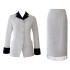 Autumn and winter new white OL professional style commuting suit skirt set 91542+51313