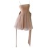 Temperament One Shoulder Dress Sexy Spicy Girl Mesh Mesh Splicing strapless Strap Short Skirt Looks Thin Dress 68547