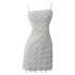 Spring and Autumn new white camisole dress exudes a slimming and high waisted sleeveless short dress that can be worn as an inner layer dress 68713