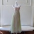 2024 summer new product light emerald green temperament long waist slimming camisole dress 68710