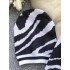 Autumn and winter new lazy style round neck pullover sweater for women, retro zebra pattern slimming versatile loose long sleeved knitted sweater