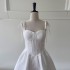 2024 summer new white short strapless dress dress, daily wearable dress for women 68544