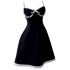 2024 summer new product black suspender waist cinching slimming temperament short dress 68620