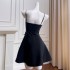 French socialite style light luxury diamond embellishment waist slimming short skirt camisole dress party dress 68859