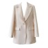 2024 autumn and winter new almond yellow suit jacket paired with vest and shorts temperament three piece set for women