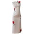 Printed rose cheongsam, new Chinese style lady, high waist slimming slit dress, Chinese style sleeveless long skirt 68783