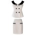 Summer new temperament socialite commuting style OL professional suit skirt top half skirt two-piece set 91540+51311