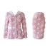 Light luxury small fragrant style coarse spinning three-dimensional flower jacket top half skirt three piece set 91532+71401+51306