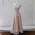 2024 Summer New Product Light Pink Sleeveless Daily Style Long Mesh Dress for Women 68686