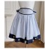 French style bow tie short lapel shirt pearl skirt pants sweet college style set 71389+51295