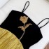 2024 Spring/Summer New Product Gold Long Strap strapless Daily Vacation Dress 68438