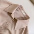 2024 Spring/Summer New Product khaki long sleeved short cut waist slimming daily dress for women 68405