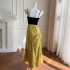 2024 Spring/Summer New Product Gold Long Strap strapless Daily Vacation Dress 68438