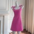 Sweet and gentle bowtie camisole dress with simple, elegant and atmospheric slimming, birthday dress 68810