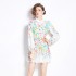 Original in stock | 2024 early spring new fresh temperament flower lantern sleeve short dress