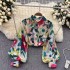 French style high-end floral long sleeved shirt for women's summer lantern sleeves, niche, exquisite, romantic atmosphere design top