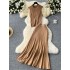 Korean fashion versatile slim fit sleeveless vertical knit top two-piece set for women's high waist slimming fish tail skirt