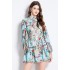 Original in stock | 2024 early spring temperament printed long sleeved retro short dress