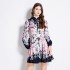 Original in stock | 2024 spring/summer floral ethnic style retro stand up collar lantern sleeve printed dress