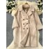 Winter thickened fur one-piece suit collar jacket for women's new loose and versatile mid to long imitation mink fur coat