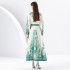 2024 Early Spring - Vacation Wrap Style V-neck Lantern Sleeve Long Printed Dress