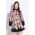 Original in stock | 2024 spring/summer floral ethnic style retro stand up collar lantern sleeve printed dress