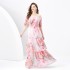 2024 Spring/Summer - Vacation Style One Shoulder Lotus Leaf Edge Holiday Printed Long Cake Dress