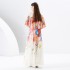 2024 Early Spring - Vacation One Shoulder Lotus Leaf Edge Holiday Printed Long Dress