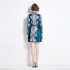 Real shooting spot | 2024 early spring new retro positioning flower shirt collar long sleeved waist slimming short dress