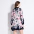 Original in stock | 2024 spring/summer floral ethnic style retro stand up collar lantern sleeve printed dress