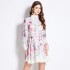 Original in stock | 2024 spring/summer floral ethnic style retro stand up collar lantern sleeve printed dress