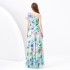 2024 Spring/Summer - Vacation Style One Shoulder Sleeveless Ribbon Long Wide Swing Printed Dress